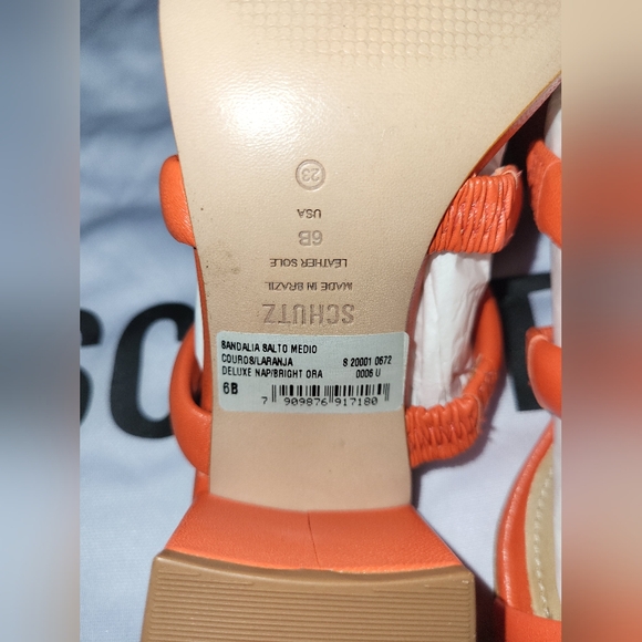 SCHUTZ Orange Women's Sandals* - Picture 2 of 2